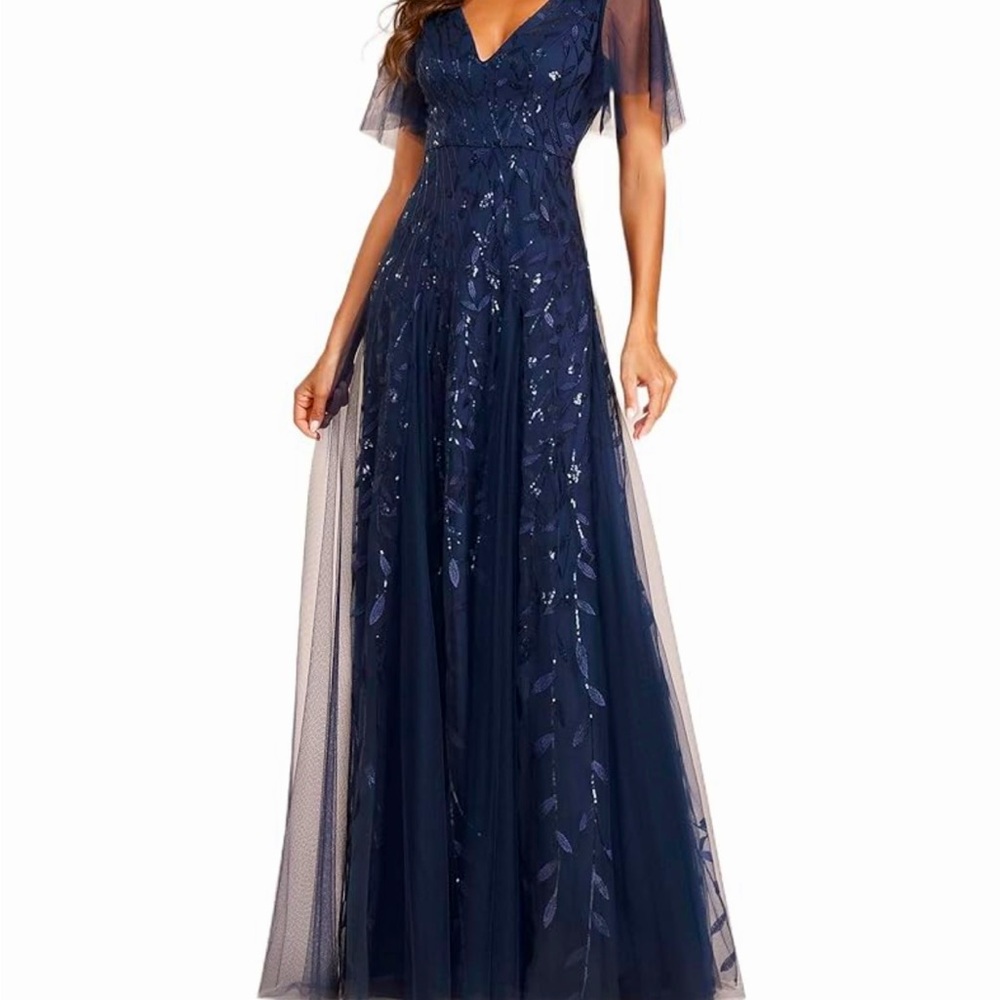 Beautiful NWT Navy blue gown. Perfect for bridesmaids, Mother of the bride, prom